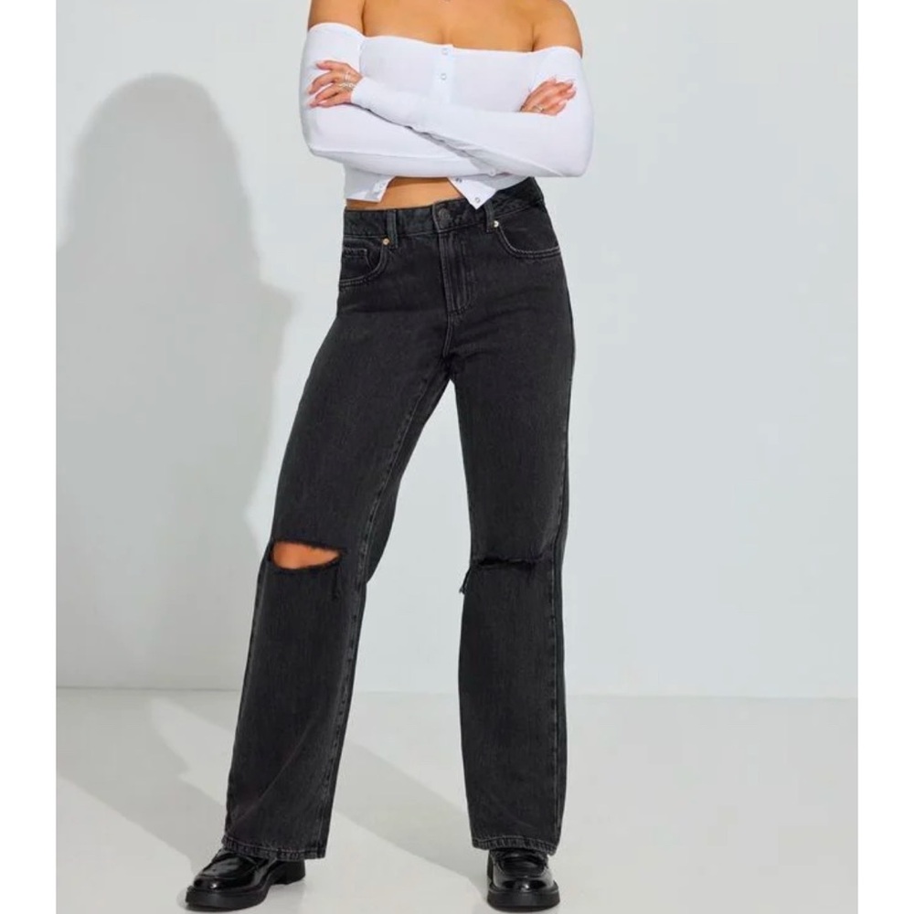 Women’s Street-Wide Black Jeans, Women’s 27